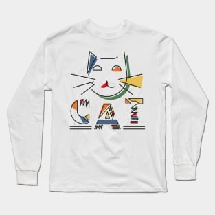 Cat. Abstract colourful cat. Long Sleeve T-Shirt